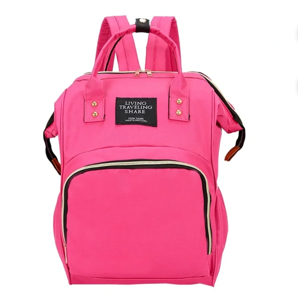 Hot Pink Baby Backpack Diaper Bag